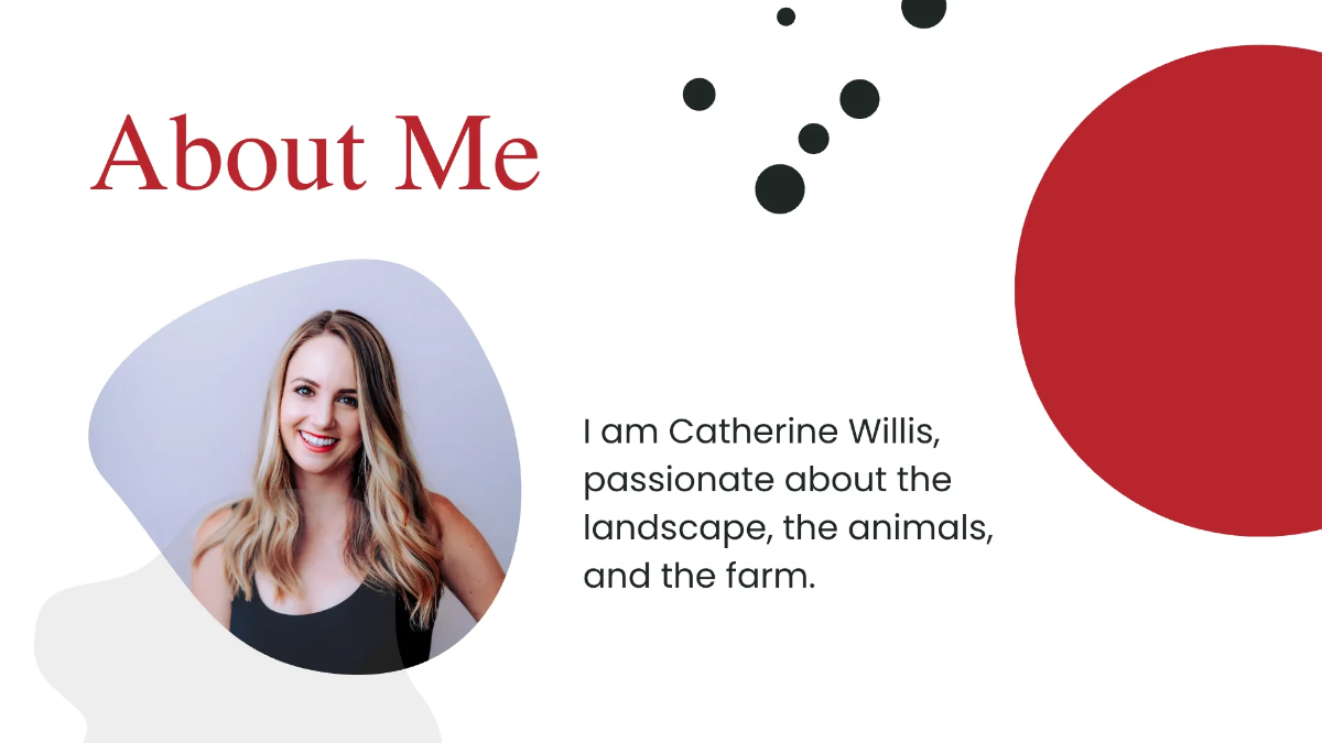 Free Farm Photographer Portfolio Presentation Template to Edit Online