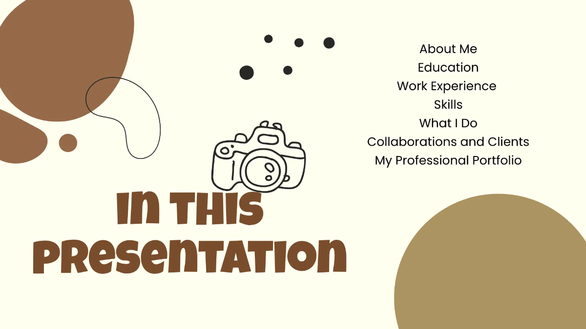 Free Food Photographer Portfolio Presentation Template to Edit Online