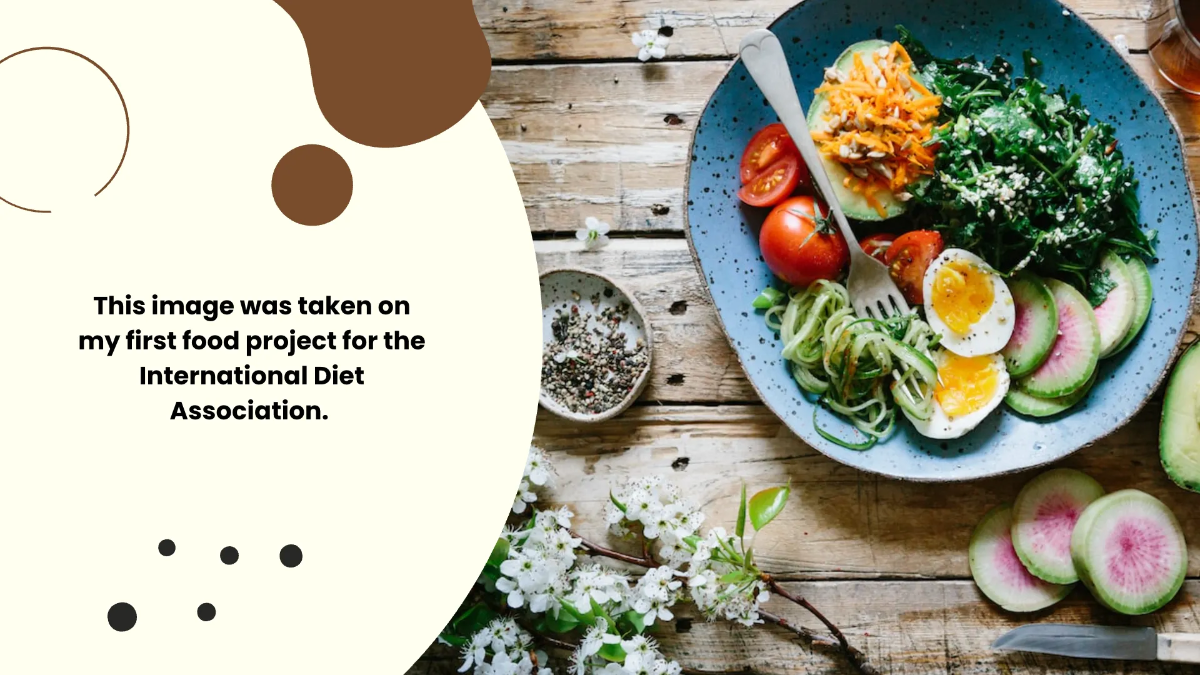 Free Food Photographer Portfolio Presentation Template to Edit Online