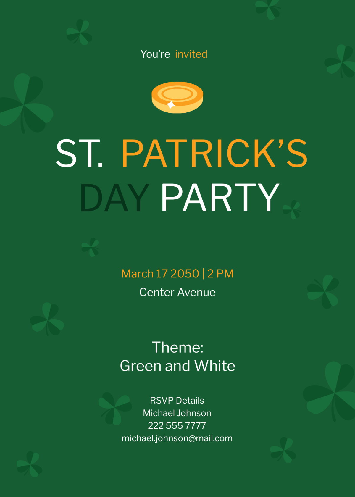 St Patrick%27s Day Party Invitation