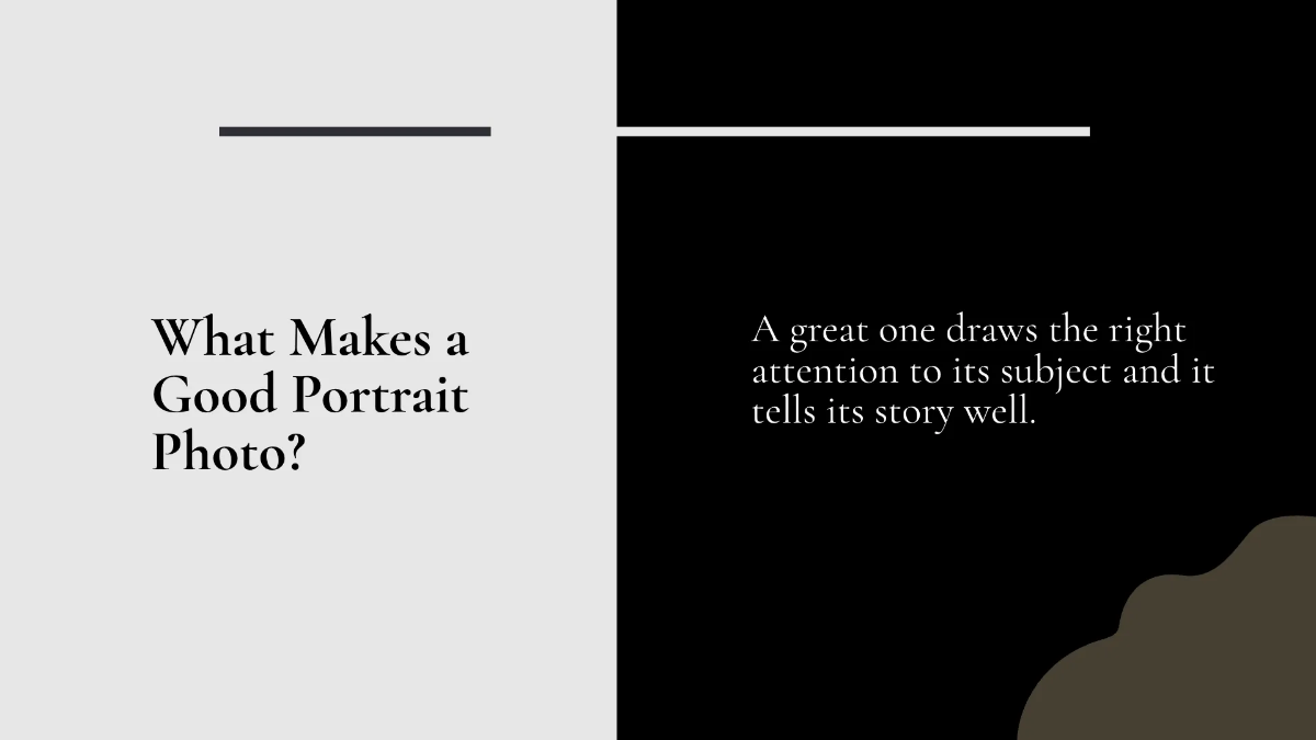 Free Portrait Photography Workshop Presentation Template to Edit Online