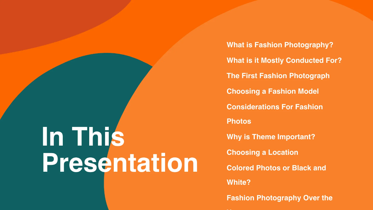 Free Fashion Photography Presentation Template to Edit Online