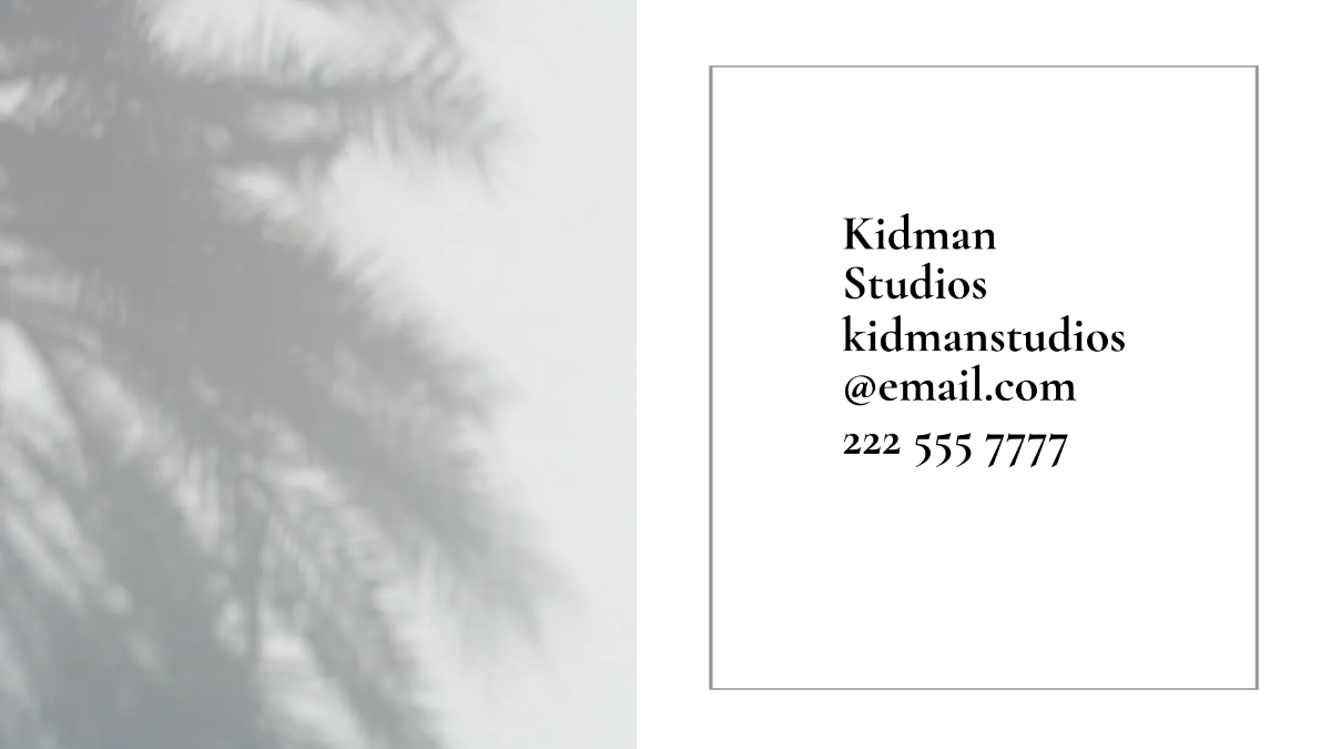 Free Minimal Photo Studio Presentation Template to Edit Online