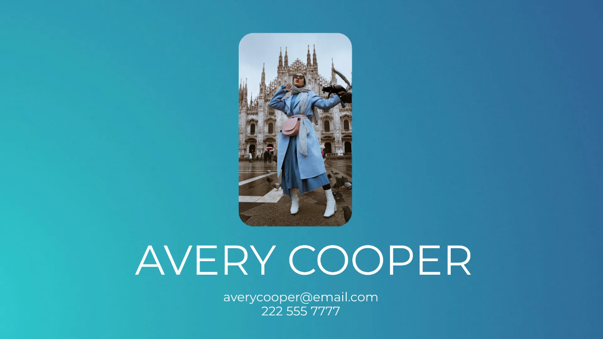 Free Fashion Influencer Portfolio Presentation Template to Edit Online