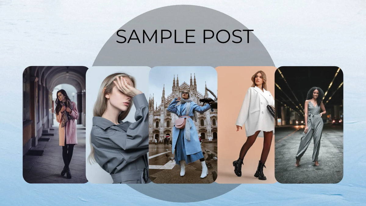 Free Fashion Influencer Portfolio Presentation Template to Edit Online