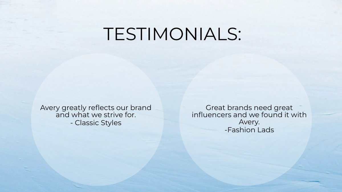 Free Fashion Influencer Portfolio Presentation Template to Edit Online