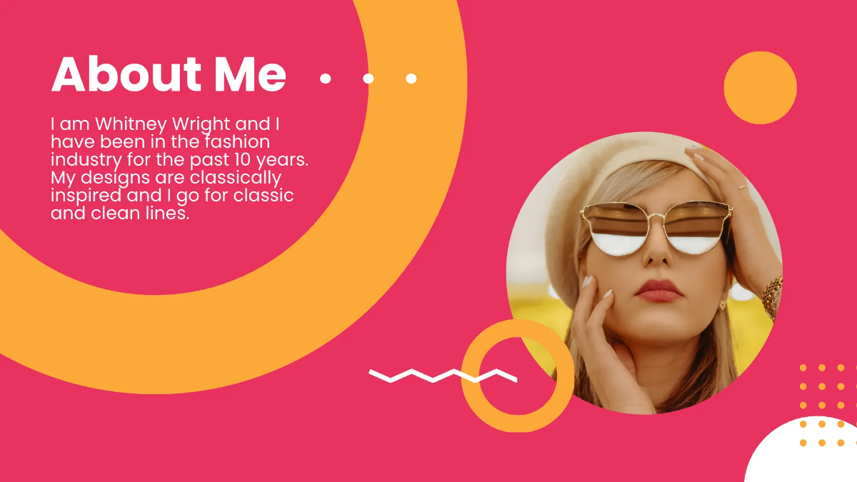 Free Fashion Designer Portfolio Presentation Template to Edit Online