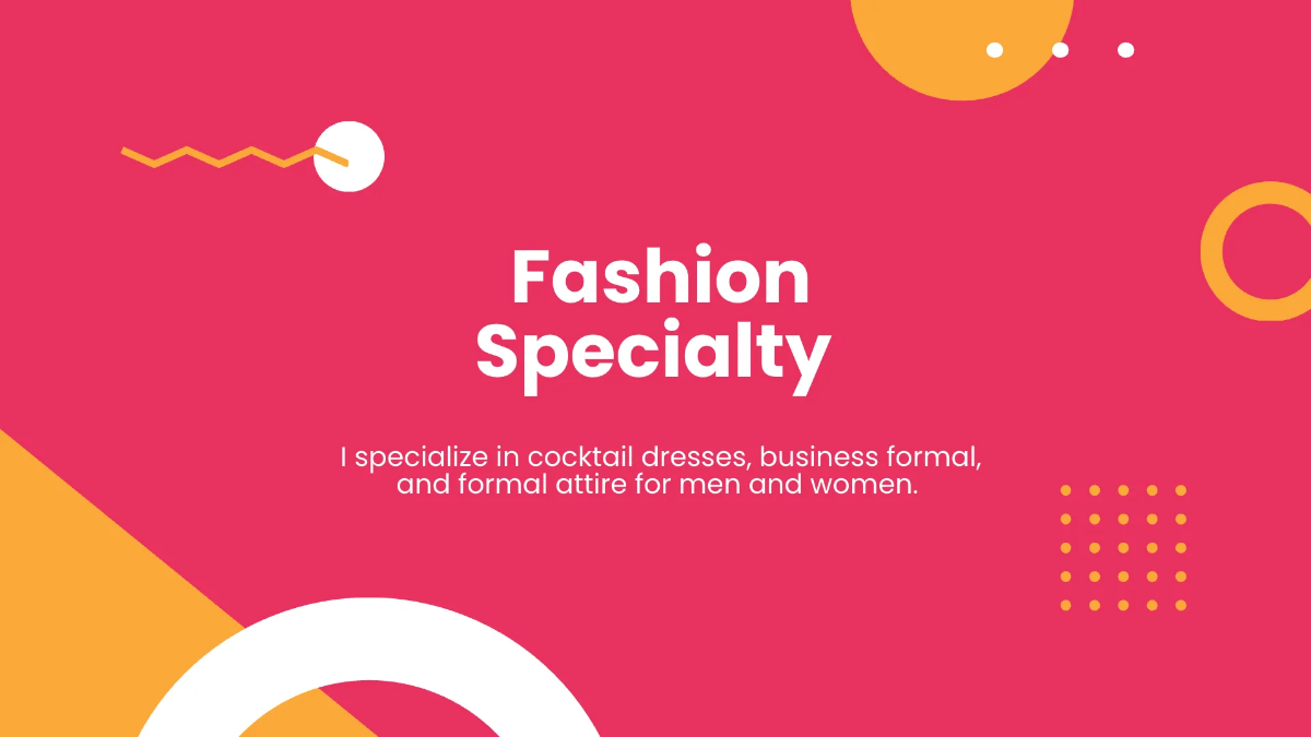 Free Fashion Designer Portfolio Presentation Template to Edit Online