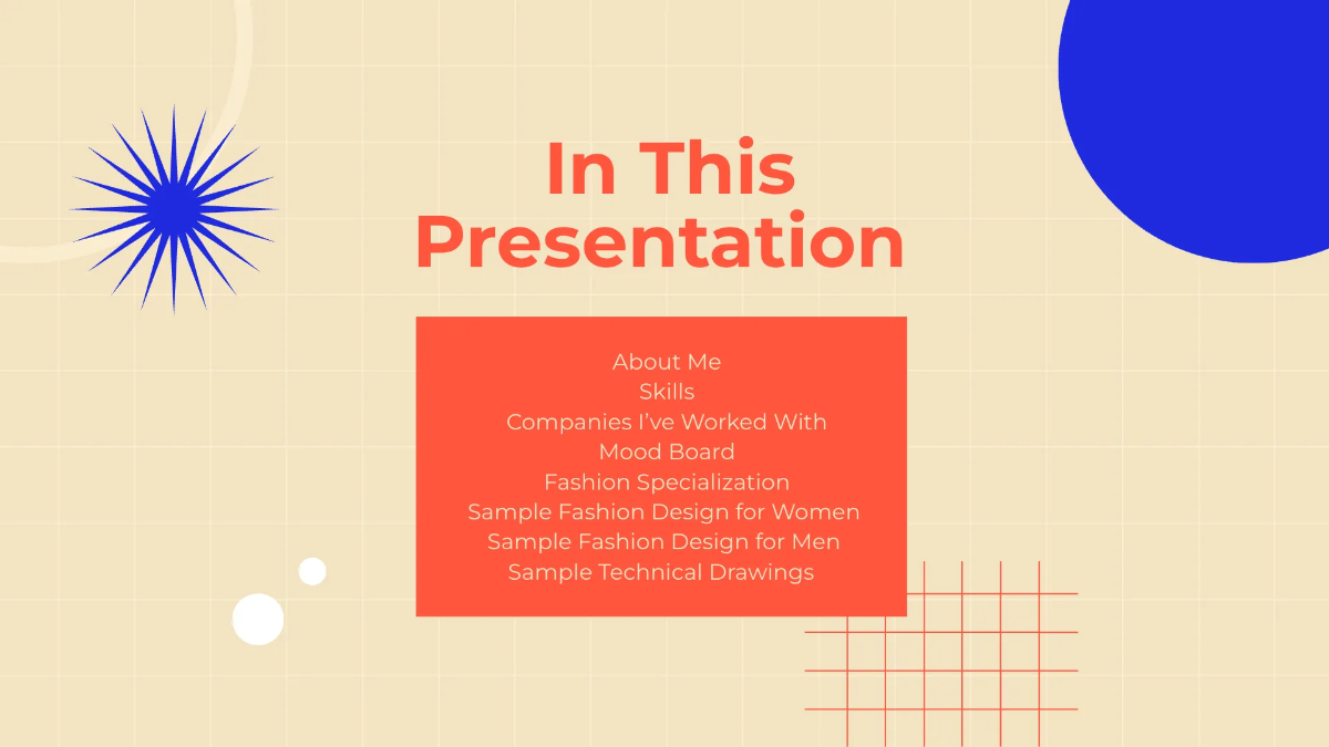 Free Clothes Designer Portfolio Presentation Template to Edit Online