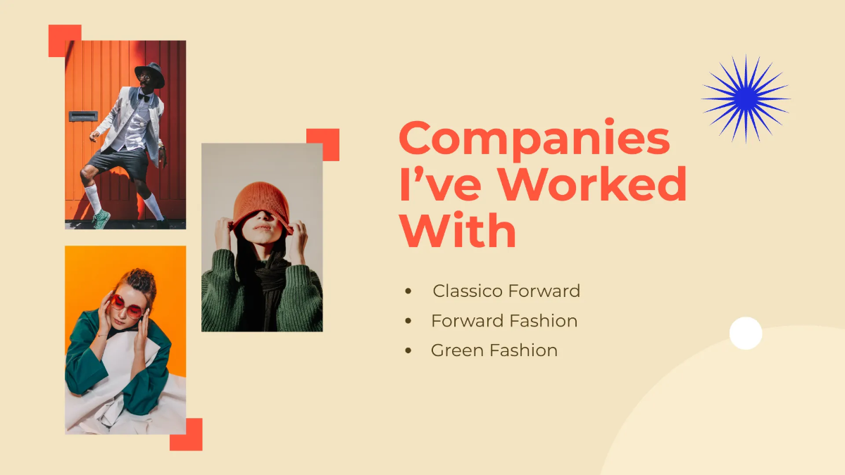 Free Clothes Designer Portfolio Presentation Template to Edit Online