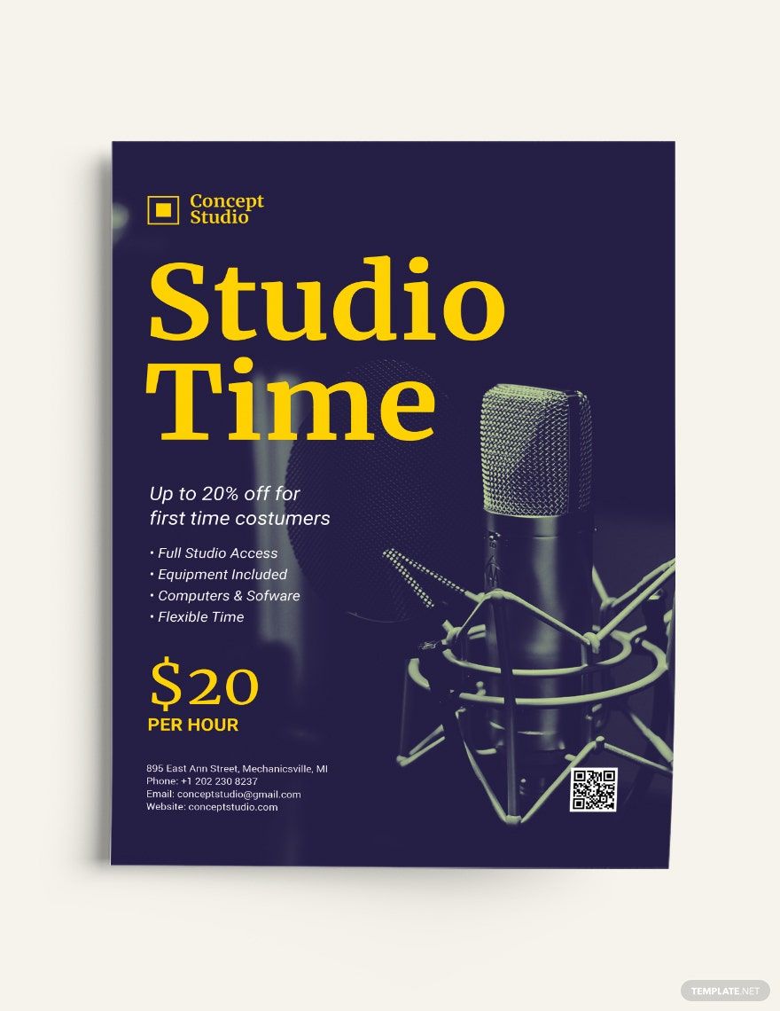 Studio Time Flyer Template