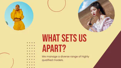 Free Fashion Modeling Agency Presentation Template to Edit Online