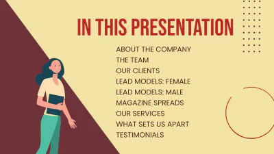 Free Fashion Modeling Agency Presentation Template to Edit Online