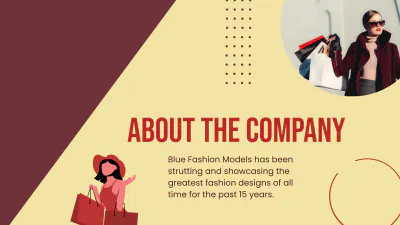 Free Fashion Modeling Agency Presentation Template to Edit Online