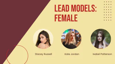 Free Fashion Modeling Agency Presentation Template to Edit Online