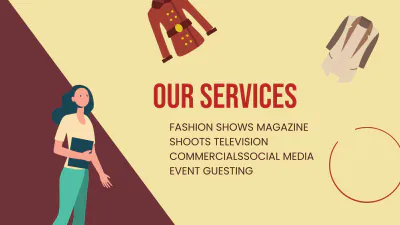 Free Fashion Modeling Agency Presentation Template to Edit Online
