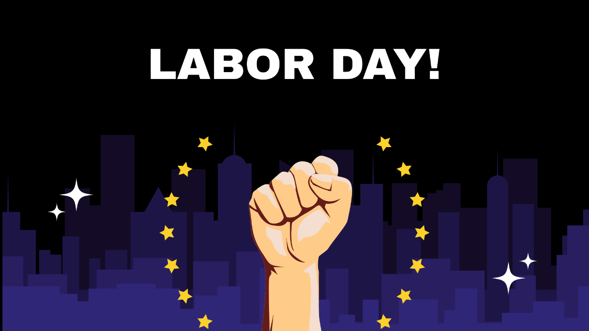 Labor Day Black Background Template