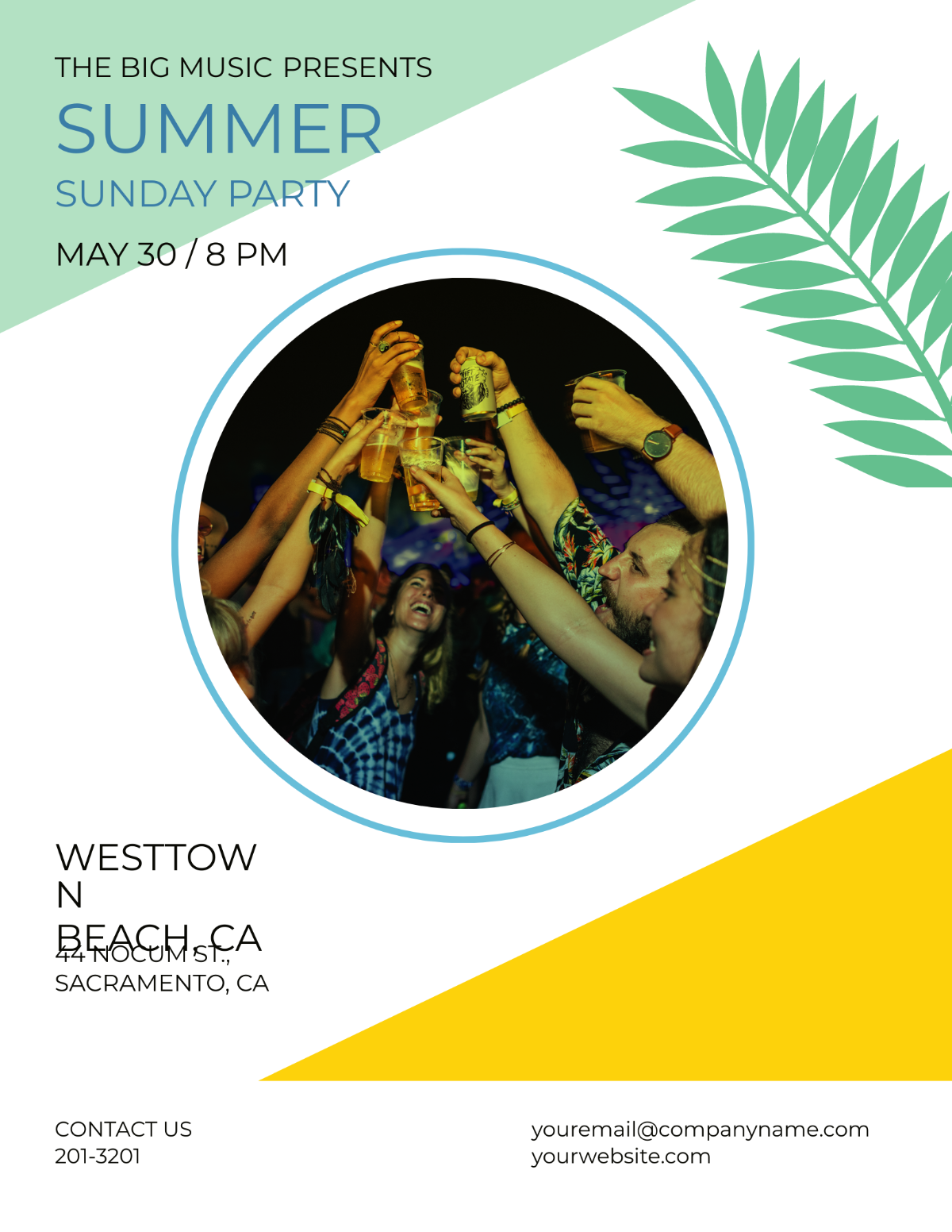 Summer Sunday Party Flyer Template