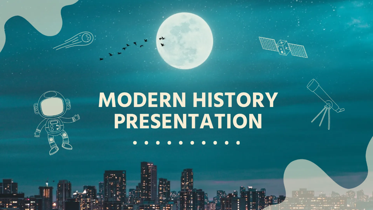 Free Modern History Presentation Template to Edit Online
