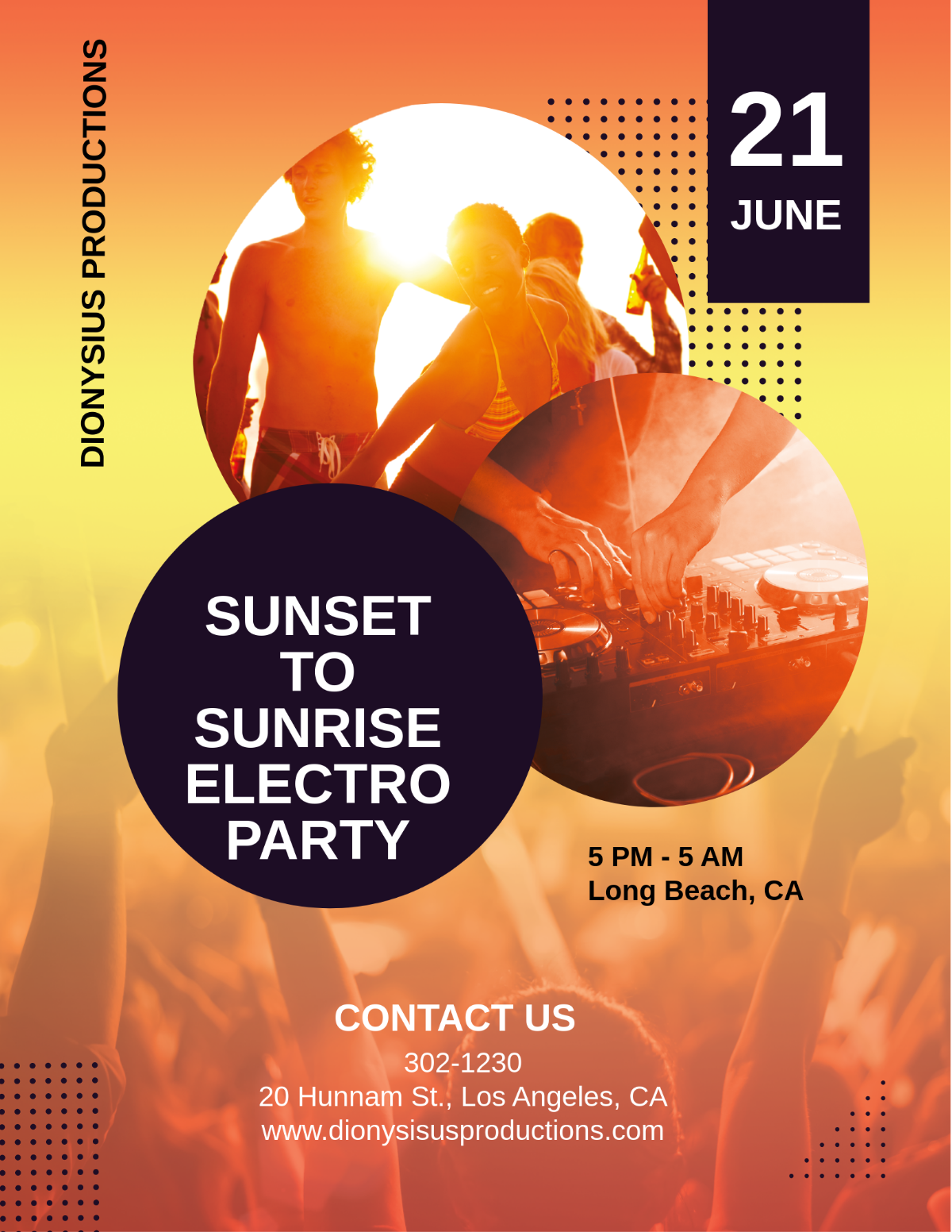 Free Sunset to Sunrise Flyer Template
