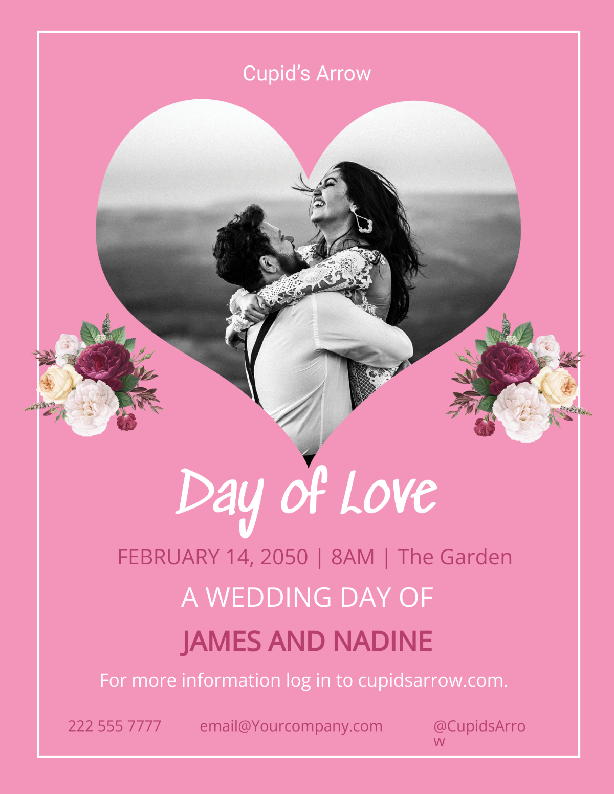 Valentines Day Wedding Flyer Template