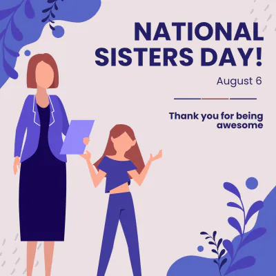 Free National Sisters Day FB Post Template to Edit Online