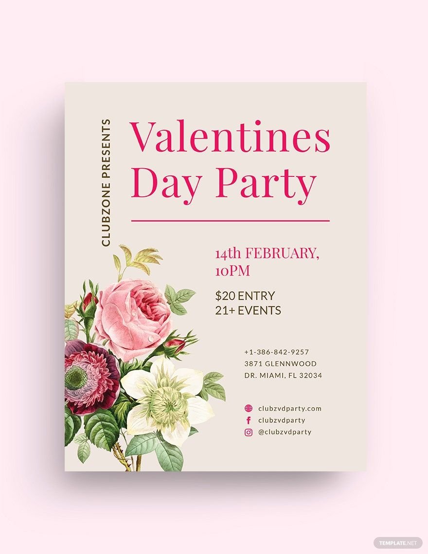 Free Valentines Event Flyer Template