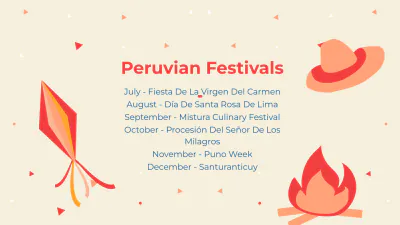 Free Peru Tour Recommendations Presentation Template to Edit Online