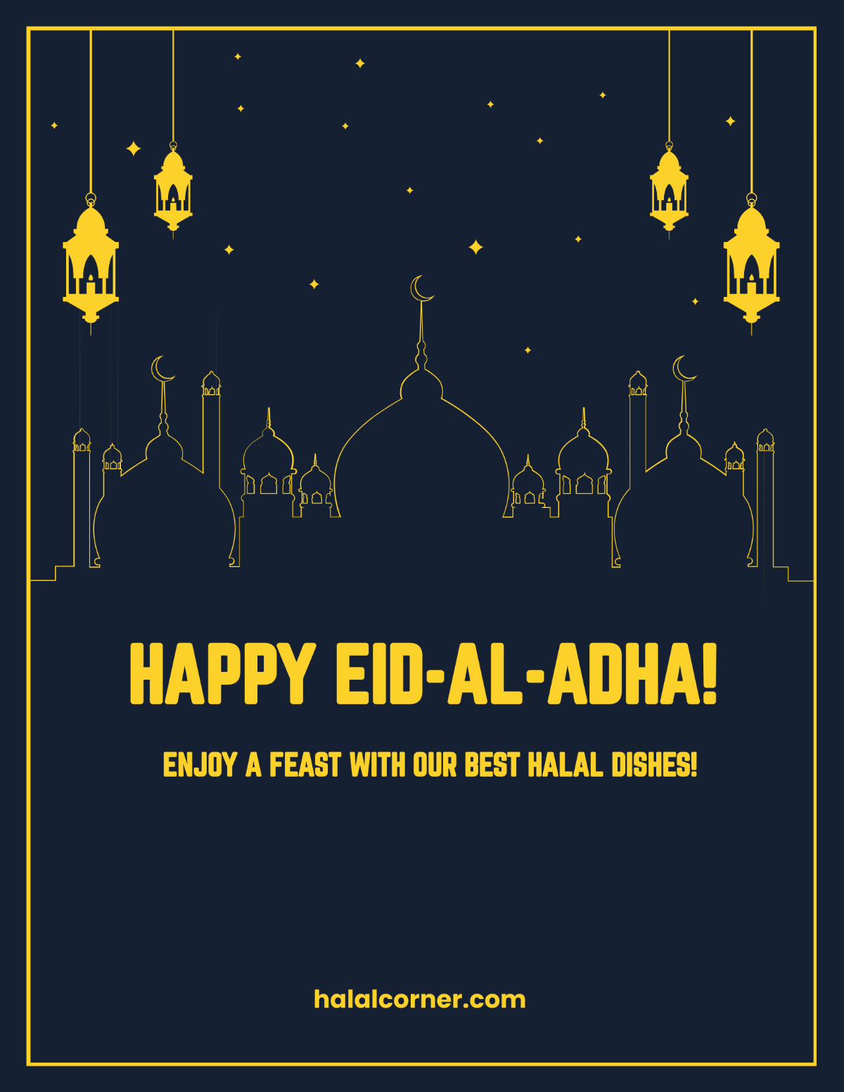 Free Eid al-Adha Flyer Background Template