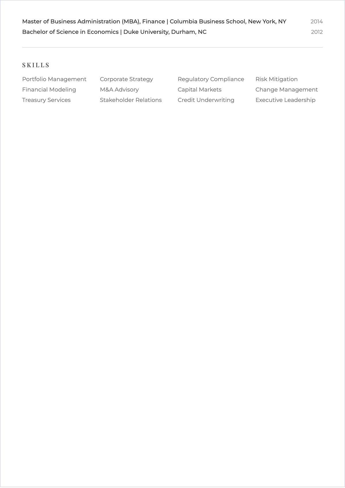 Free Assistant Vice President ATS Resume Template, AI Resume Builder