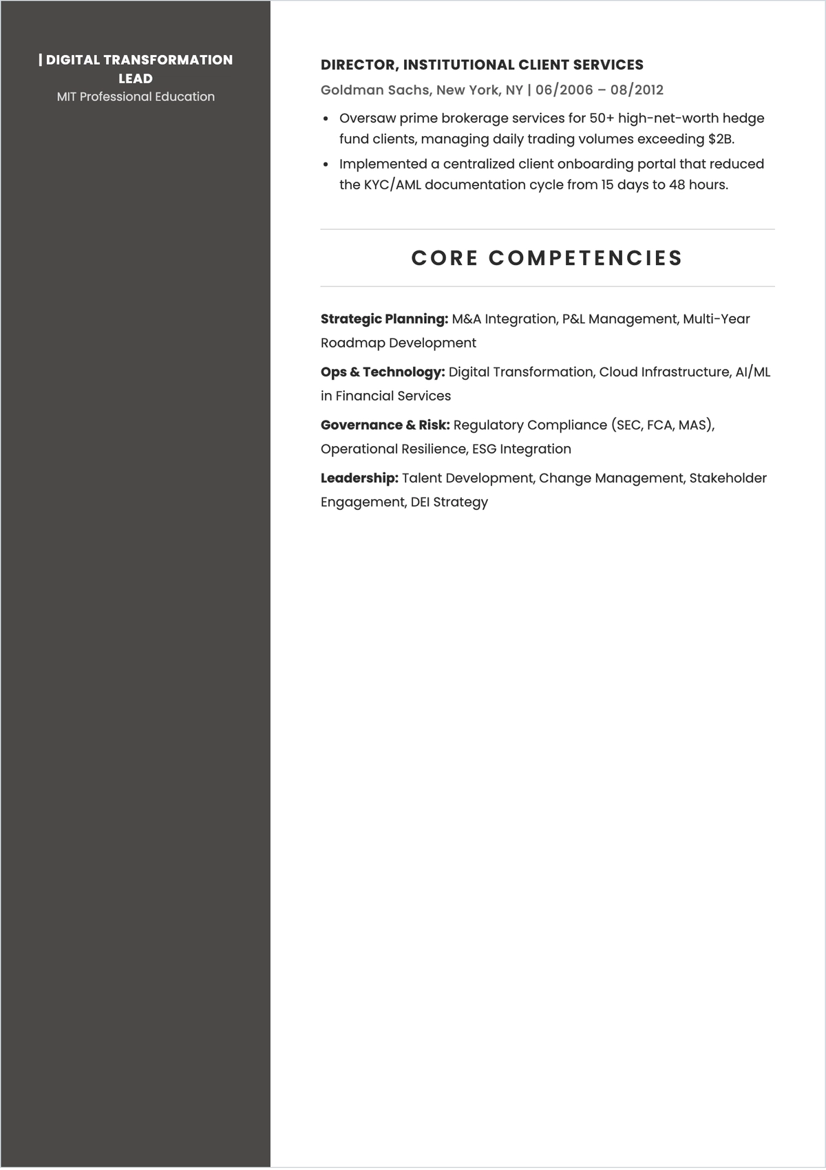 Free Senior Vice President ATS Resume Template, AI Resume Builder