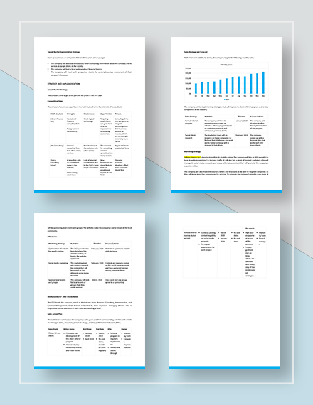 B2B Sales Plan Template Google Docs Word Apple Pages Template net