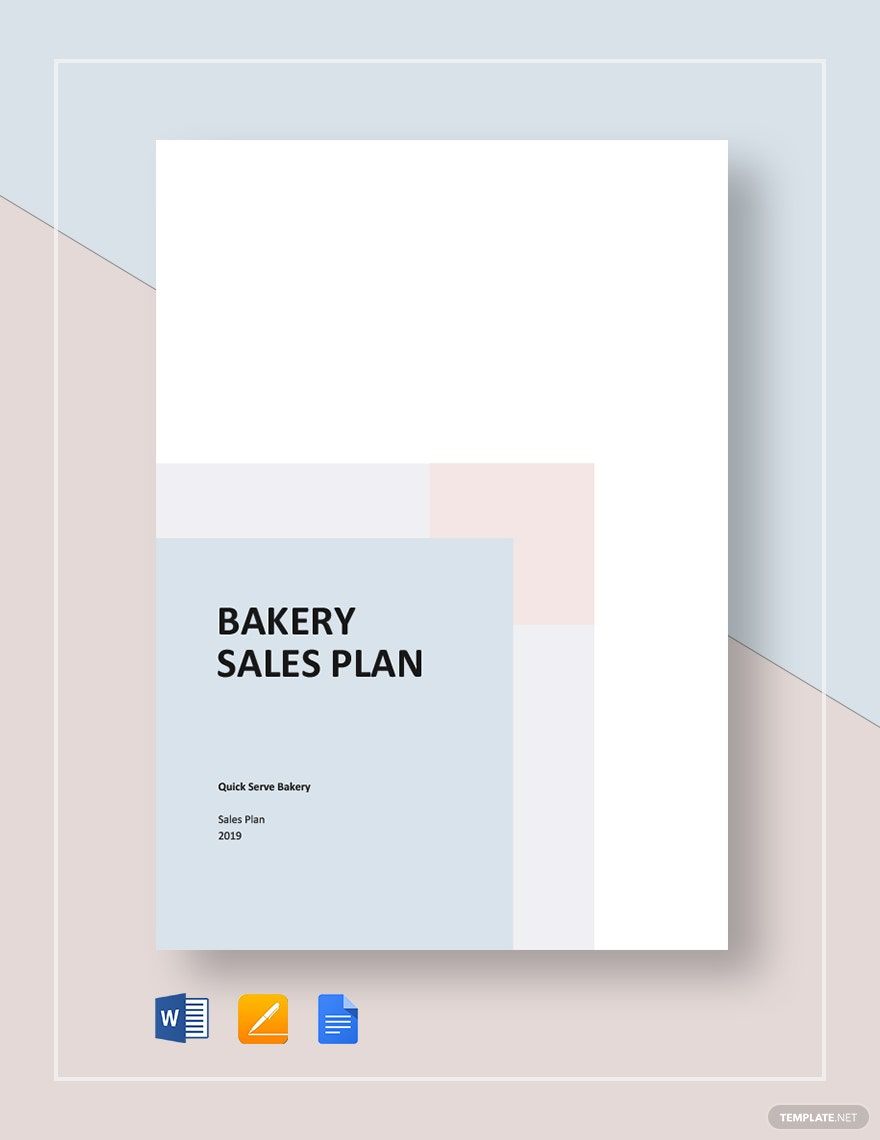 Bakery Sales Plan Template