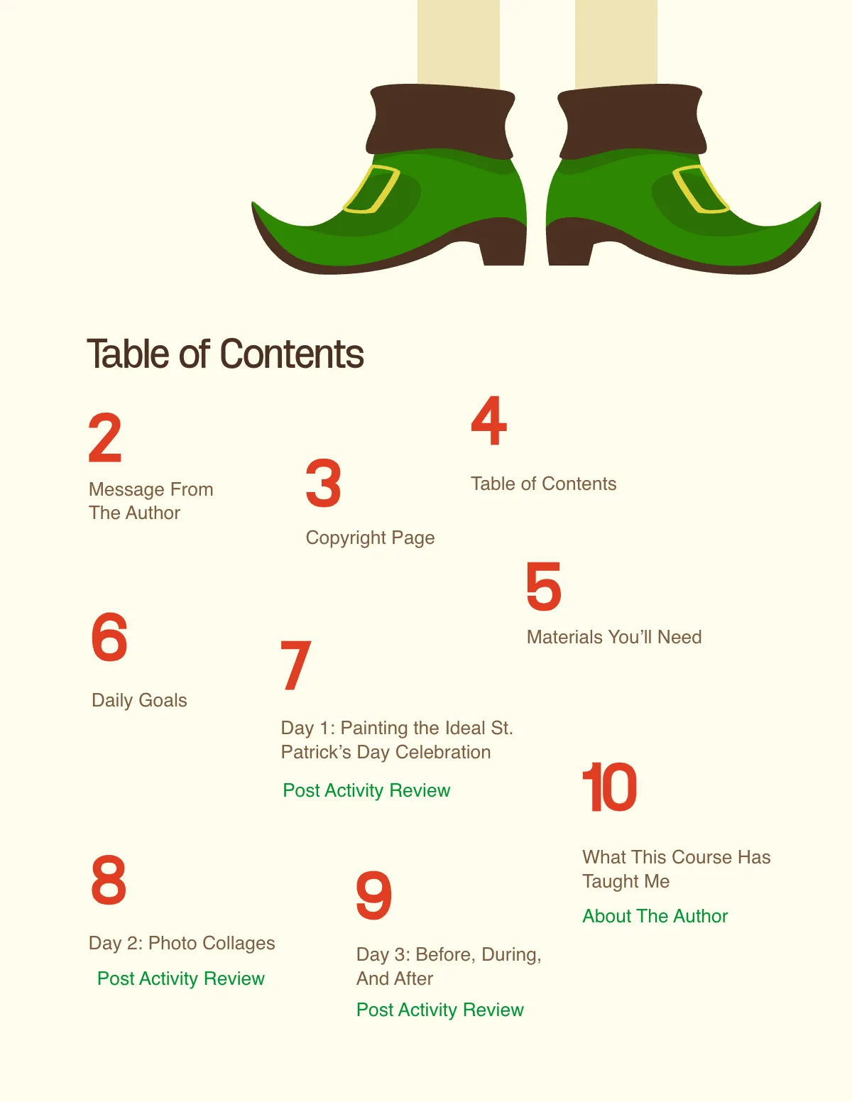 Free St. Patrick's Day Workbook Template to Edit Online