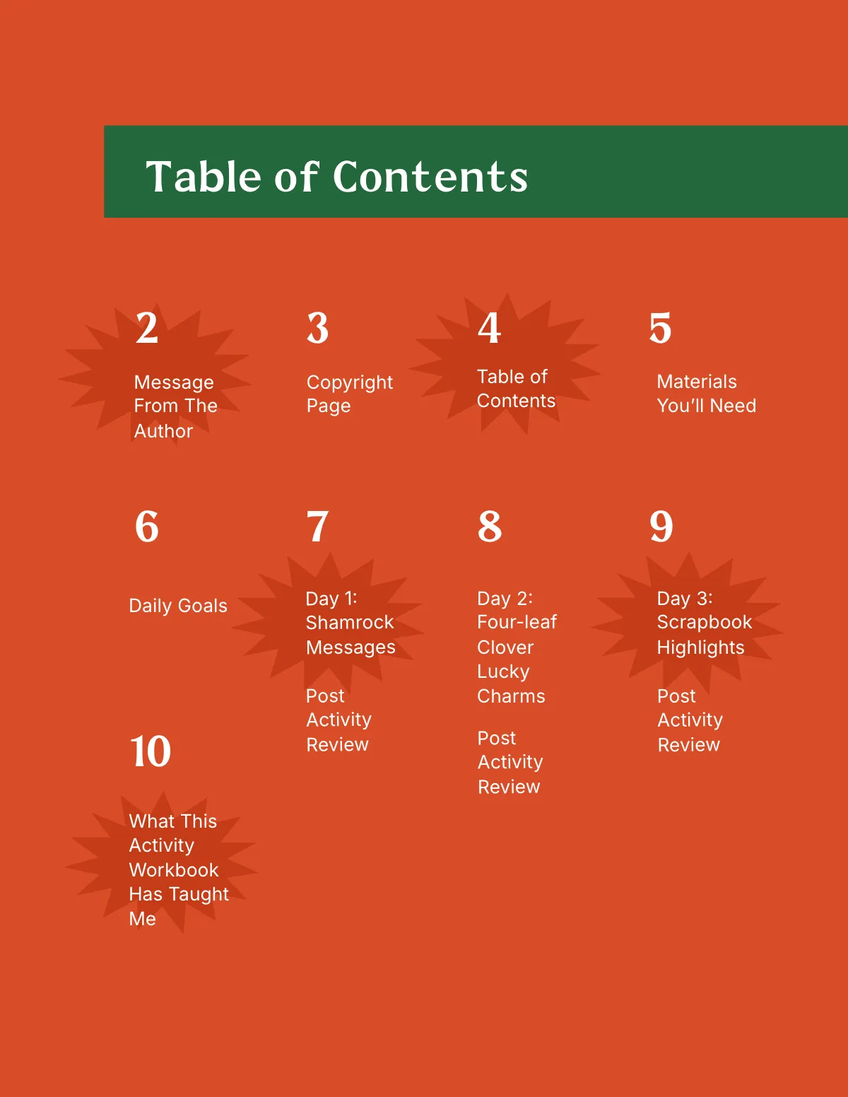 Free St. Patrick's Day Activity Workbook Template to Edit Online