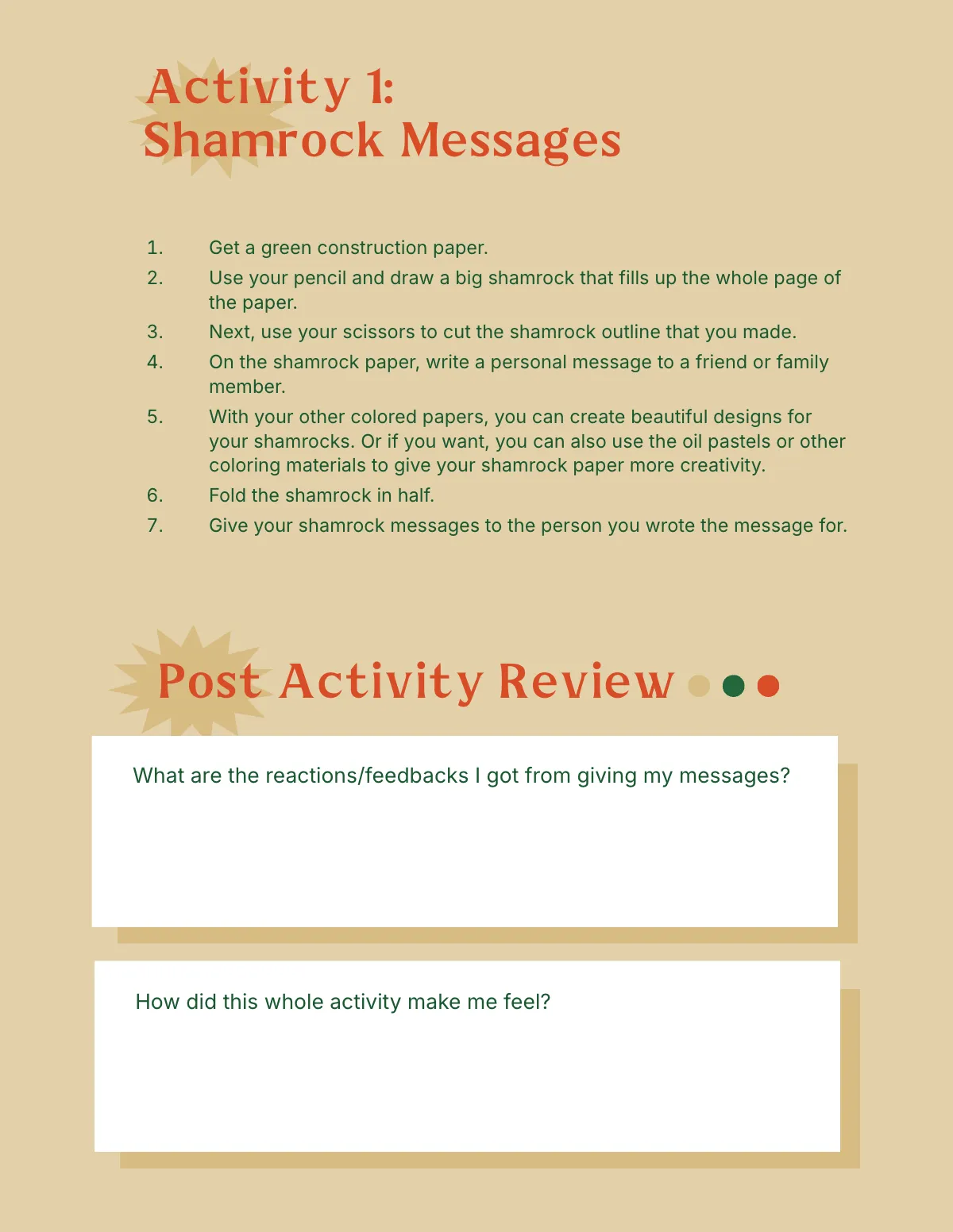 Free St. Patrick's Day Activity Workbook Template to Edit Online