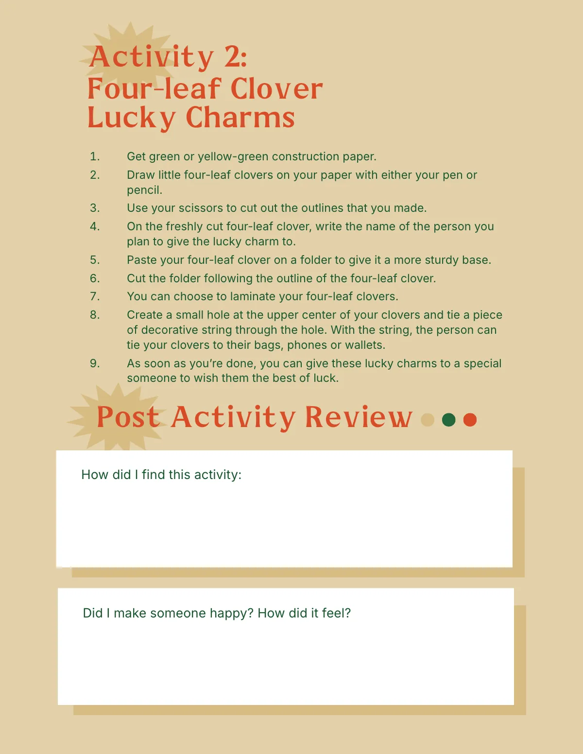 Free St. Patrick's Day Activity Workbook Template to Edit Online