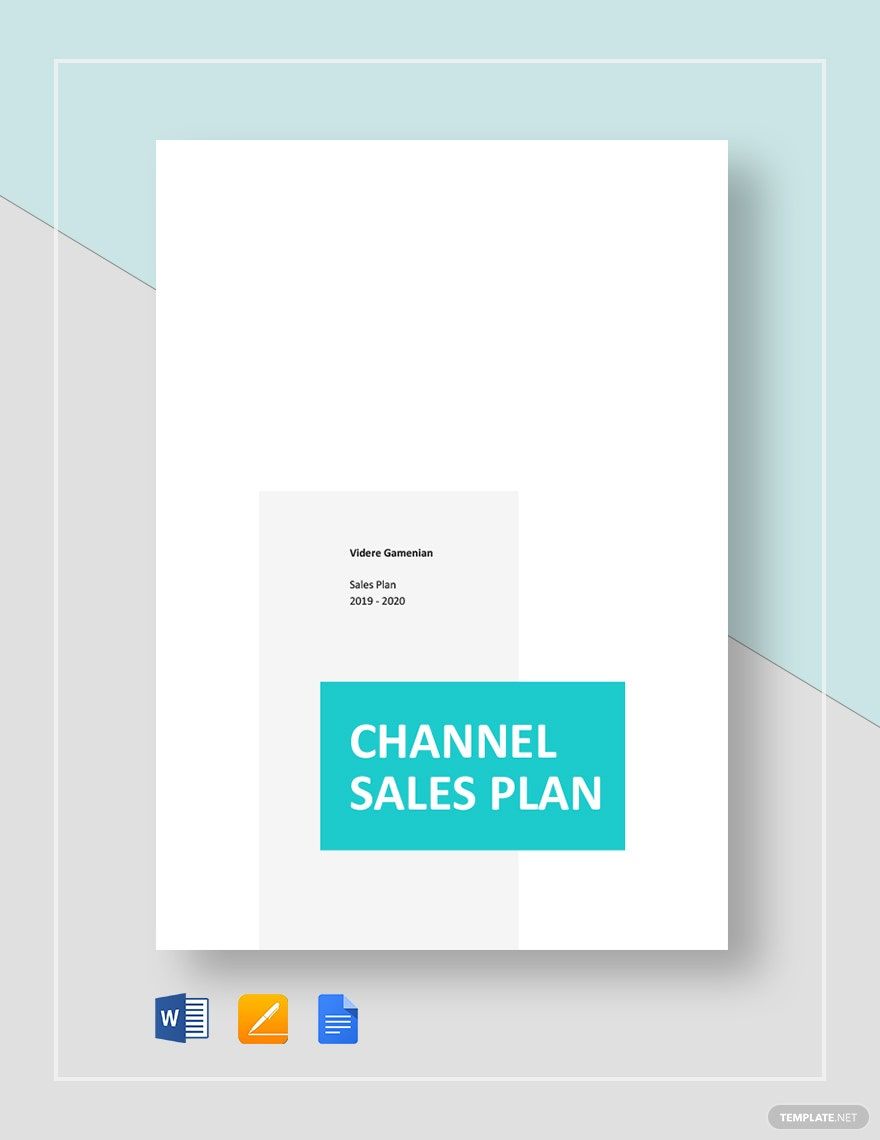 Channel Sales Plan Template