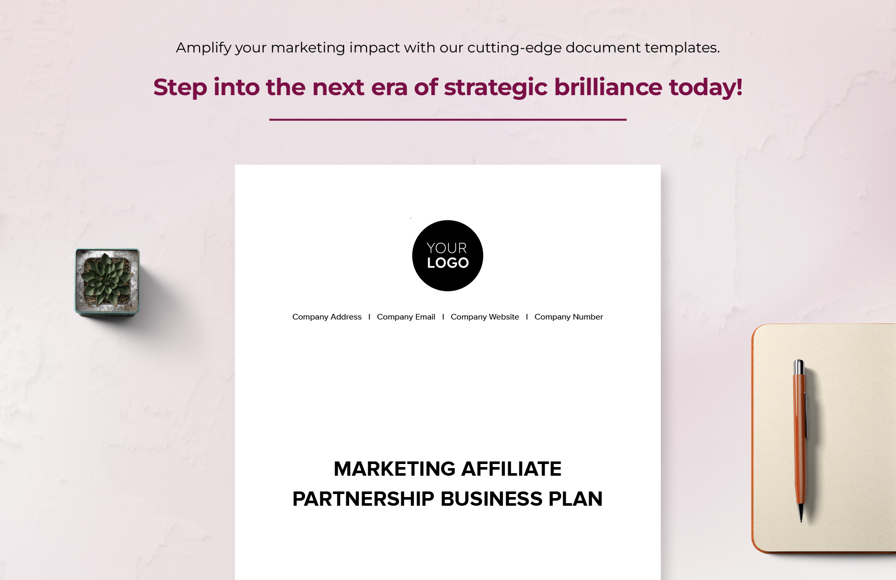Marketing Affiliate Partnership Business Plan Template