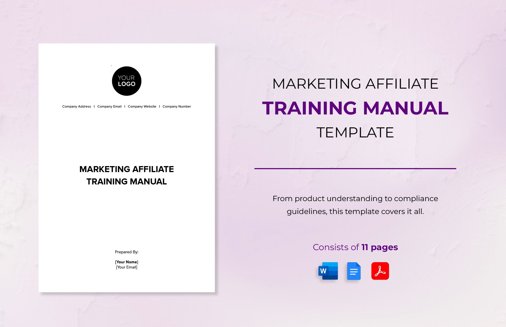 Marketing Affiliate Training Manual Template