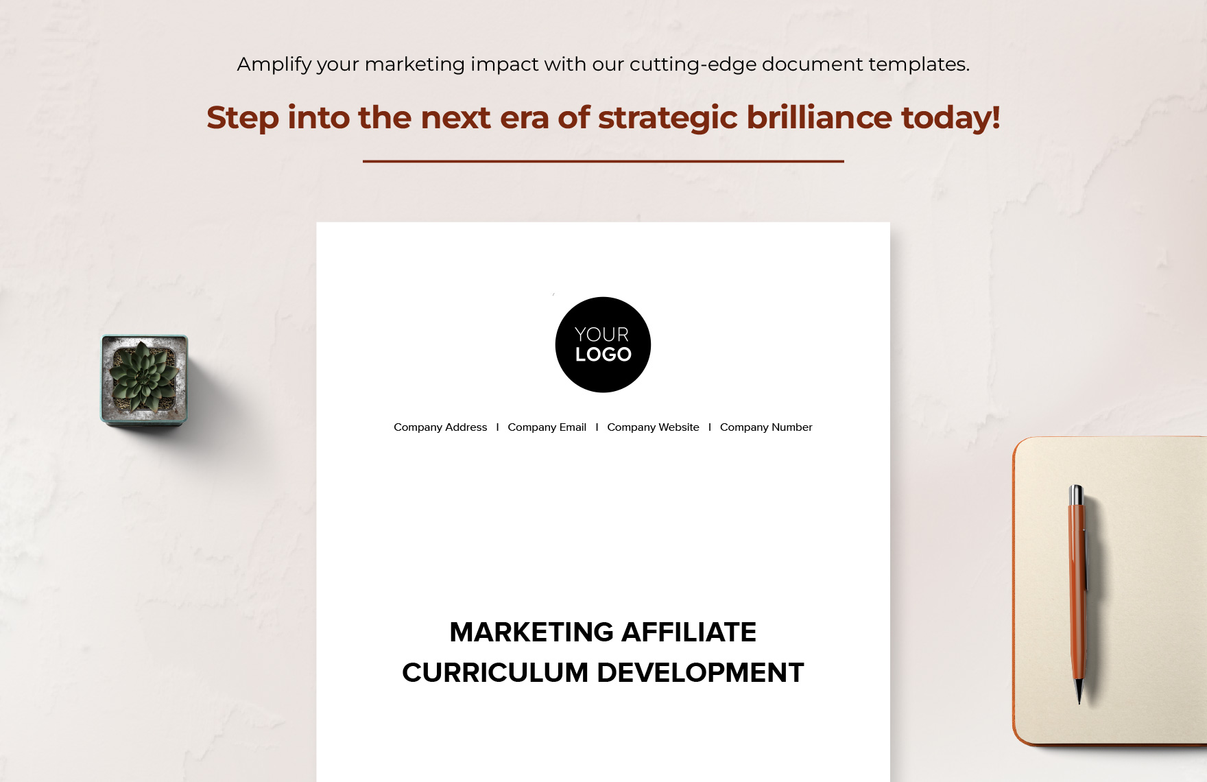Marketing Affiliate Curriculum Development Template