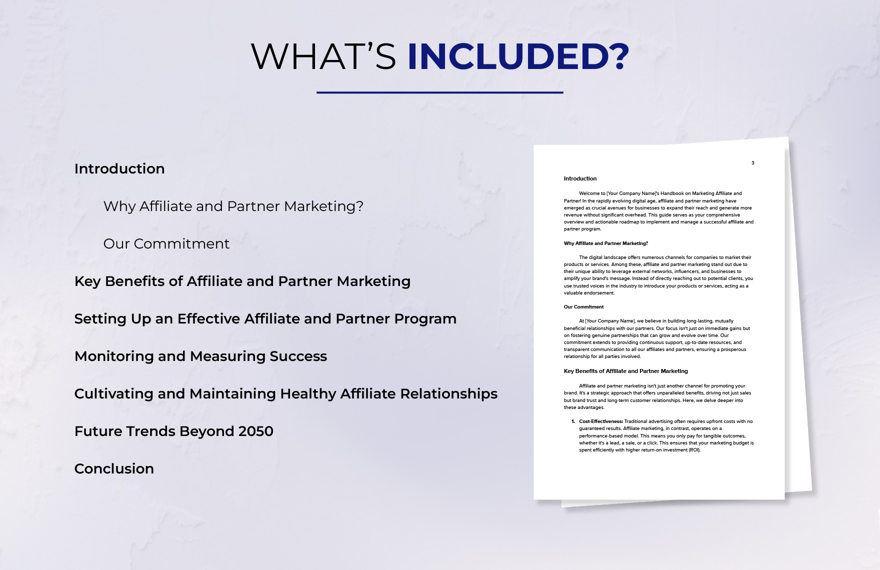 Marketing Affiliate & Partner Handbook Template