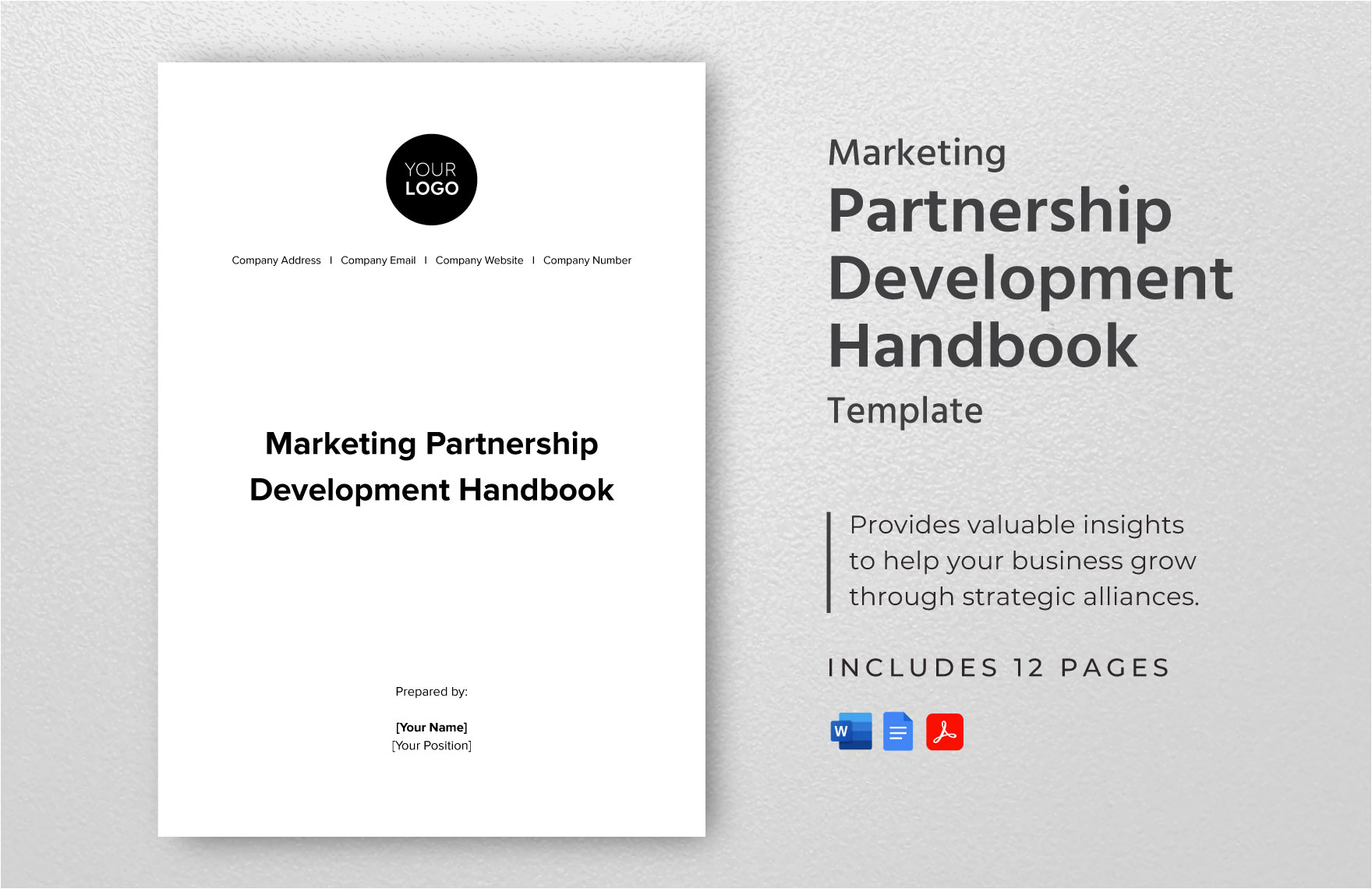 Marketing Partnership Development Handbook Template