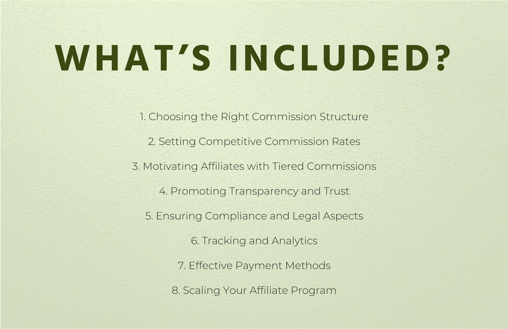 Marketing Guide to Affiliate Commission Structures Template