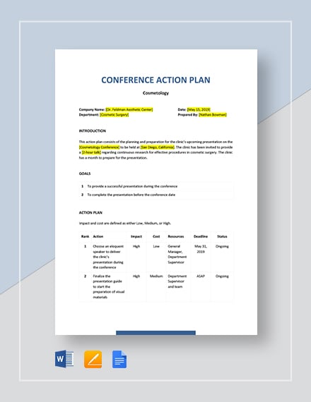 conference action plan 