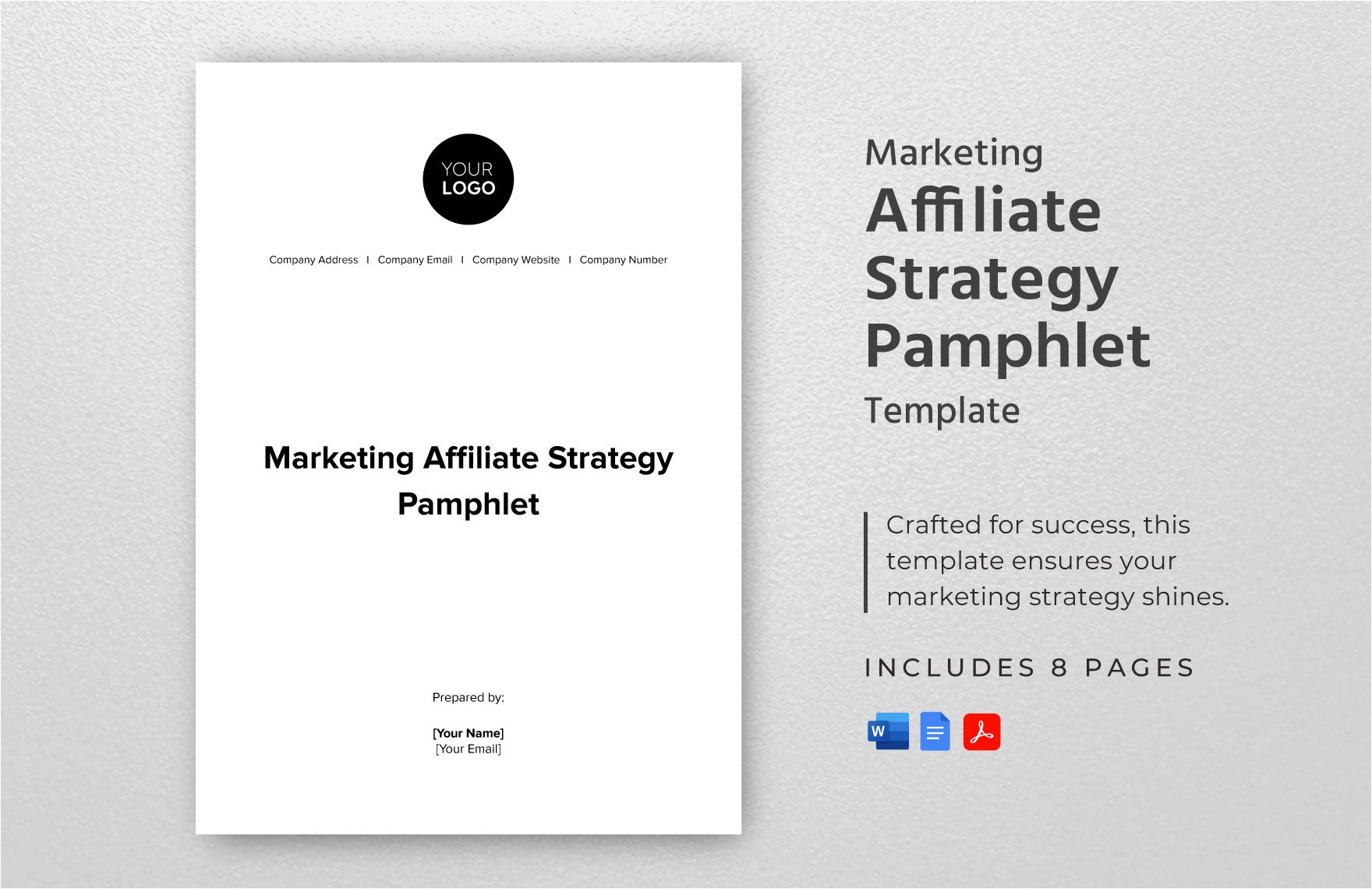 Marketing Affiliate Strategy Pamphlet Template