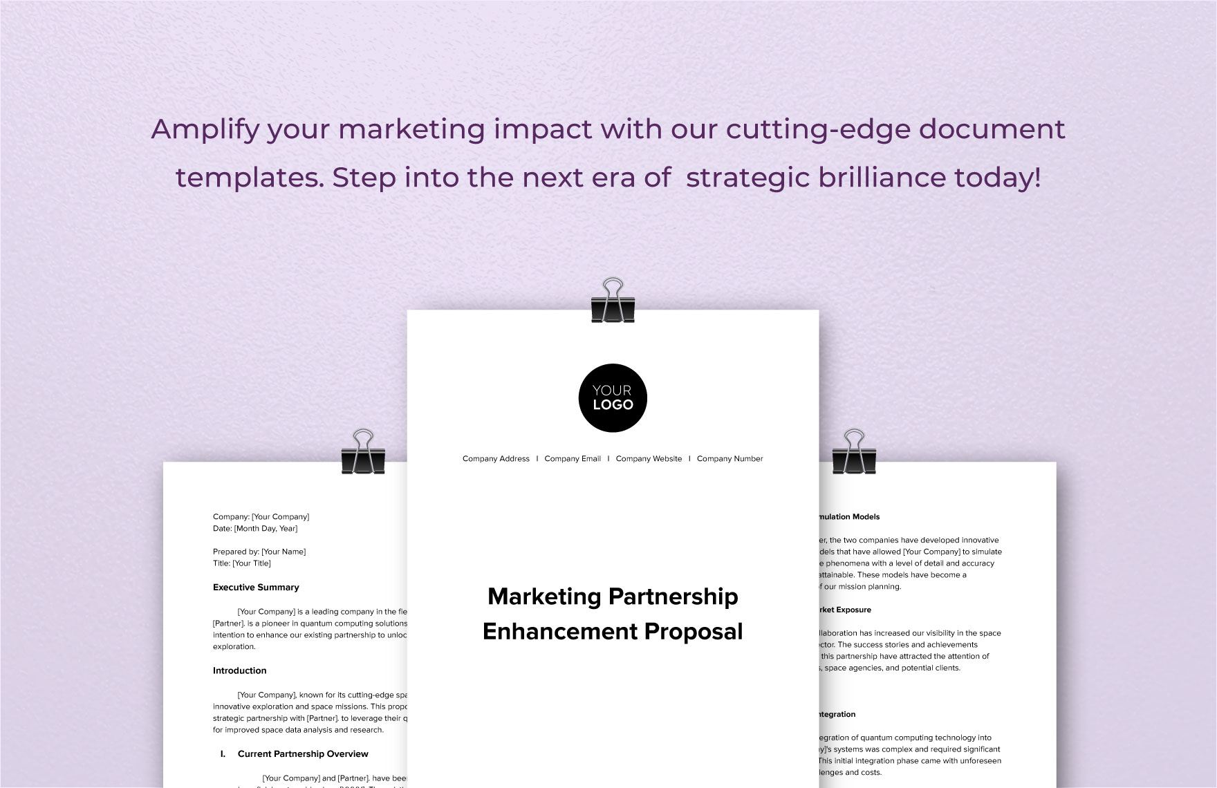 Marketing Partnership Enhancement Proposal Template