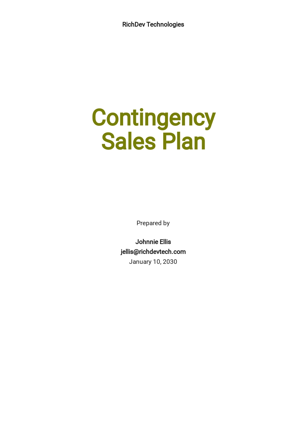 6+ FREE Contingency Plan Templates [Edit & Download] | Template.net