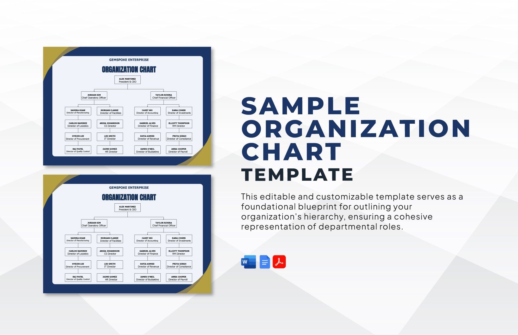 Sample Organization Chart Template