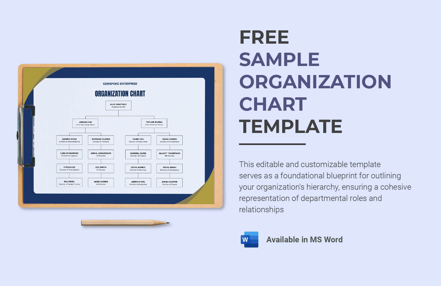 Free Sample Organization Chart Template - Download in Word | Template.net